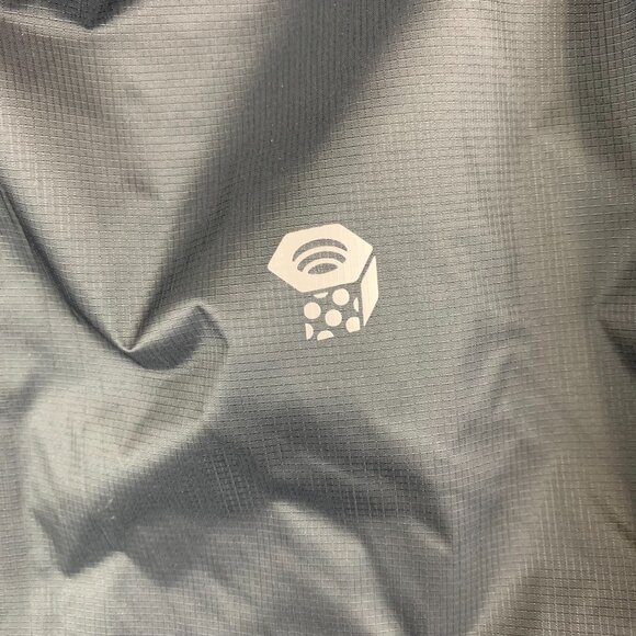 Mountain Hardwear Mens Rain Jacket XL Black Zip Waterproof Taped Seams Vapordry - Picture 2 of 13